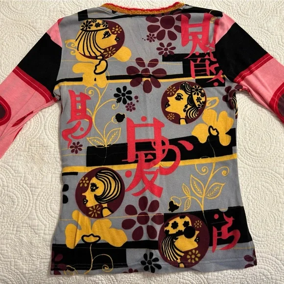 Custo Barcelona vintage shirt, bell sleeves - Picture 4 of 8